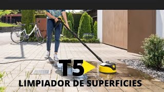 Karcher T5 Surfaces Cleaner  Pressure washing a filthy patio using a Karcher K4 pressure washer [upl. by Anem]