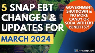 March 2024 Food Stamps Update SNAP amp WIC Benefits AT RISK New EBT Restrictions amp 2024 Summer PEBT [upl. by Chassin979]