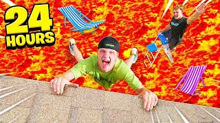 24 HOUR EXTREME FLOOR IS LAVA CHALLENGE [upl. by Swanson904]