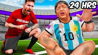 SOBREVIVÍ 24 HORAS SIENDO FUTBOLISTA PROFESIONAL COMO MESSI 😱  Patho [upl. by Yenetruoc174]