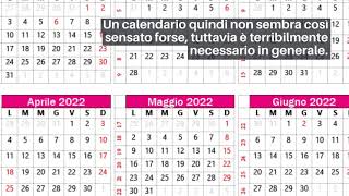 Calendario 2022 italiano con festività da stampare [upl. by Haroun210]