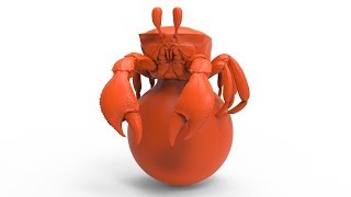 Crab  Sculptris Pro Timelapse by Pablo Munoz Gomez [upl. by Nodarb]