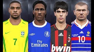 PES 2018  FACEPACK LEGENDS  KAKÁDROGBAADRIANOZIDANE  PC [upl. by Avad]