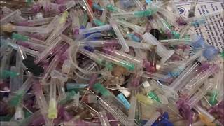 Syringe Needles Sutures Needles Scalpel blades shredder  Amey Engineers Biomedical Waste crusher [upl. by Ayikin]