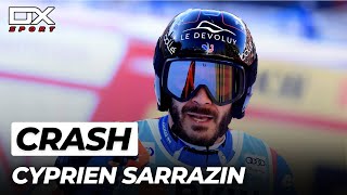 Alpine Ski Cyprien Sarrazin crash at Bormio  SuperG  2022 🇮🇹 [upl. by Assin587]