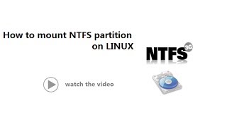 how to mount ntfs partation in linux  Linux Tutorial [upl. by Gawlas]