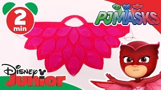 PJ Masks  Craft Tutorial Owlettes Cape 🎨 Disney Junior UK [upl. by Araeit]