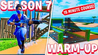 Season 7 WarmUp Map Aim Edits Builds Fortnite Creative [upl. by Aaron]