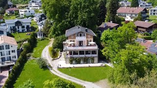 Historical Villa with Lake View  Drone Shot  Starnberger See Germany [upl. by Moselle42]