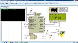 Temperature data logger with PIC18F4550 SD card DS3231 and DS18B20  Simulation [upl. by Aetnahs705]