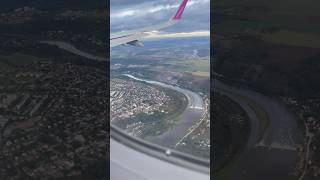 POV  Wizzair flying over Prague pov wizzair flight airtravel [upl. by Annawak]