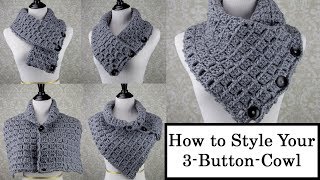 How to Style Your 3ButtonCowl [upl. by Bencion732]