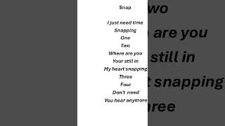 Snapping English Songs lyrics [upl. by Mcarthur]