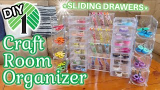 SLIDING DRAWER Craft Room Organizer  NEW FIND  Dollar Tree DIY [upl. by Odnam585]