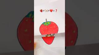 🍓🐈❤️ creativefun shorts drawing art [upl. by Milla966]