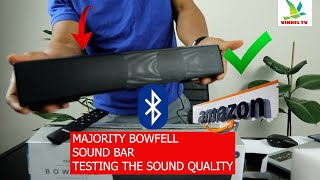 MAJORITY BOWFELL COMPACT SOUND BAR TESTING THE SOUND QUALITY [upl. by Eenor]