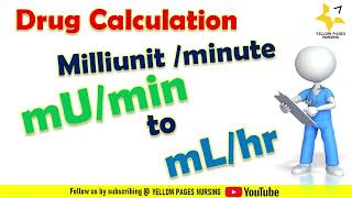 Drug calculation for Nurses  Converting mUhour to mLhour  Using infusion pump  NCLEX [upl. by Ahsiener]