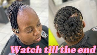 Decorated beautiful short dreadlocks stylesubscribelocsbraidsdreadlockstutorialshairstyles [upl. by Namielus233]