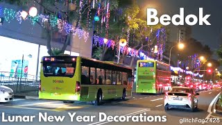 Buses under the Lunar New Year Decorations at Bedok Singapore 2021 [upl. by Ahsert]