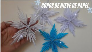 DIY Copos de Nieve de Papel  Paper snowflakes [upl. by Sixel]