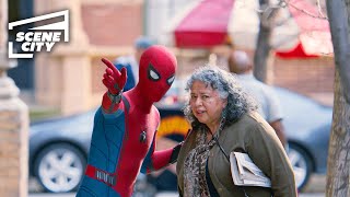 SpiderMan Homecoming Friendly Neighborhood SpiderMan TOM HOLLAND SCENE  With Captions [upl. by Ahsienet]