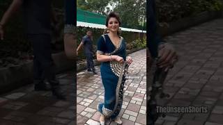 urvashi rautela in blue saree bollywood fashion saree makeup urvashirautela urvashi punjabi [upl. by Arde]