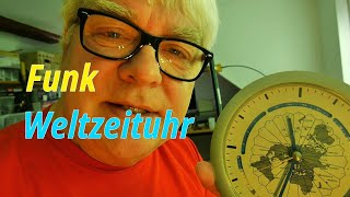 Analoge Weltzeituhr Zeitzonen Uhr funkgesteuert ► Analog Ham Radio Clock radio controlled [upl. by Trebleda]