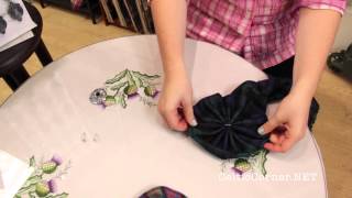 How to make a rosette from a Tartan Scarf or Sash [upl. by Queen]