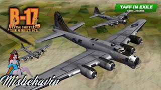 B17 Flying Fortress  The Mighty 8th  Misbehavin Crew  Mission 25 [upl. by Eisseb]