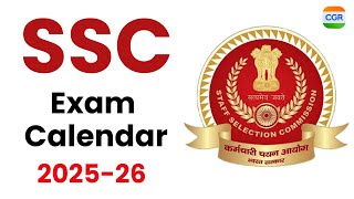 SSC Exam Calendar 202526 sscexam [upl. by Rockel642]