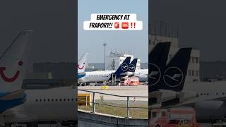 Emergency at FRAPORT ⚠️ 🚨 amazingplanes amazing aviation emergency notarzt plane [upl. by Nnanerak]