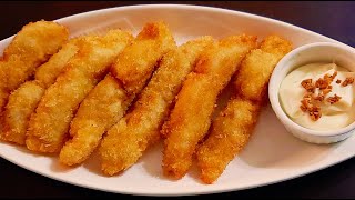 CRISPY FISH FILLET RECIPE  HOW TO COOK FISH FILLET WITH GARLIC MAYO DIP [upl. by Kwan]