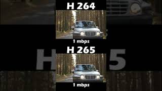 🎬 ¡Mira que gran diferencia Códec H265 vs H264 a tan SOLO 1 Mbps shorts [upl. by Irby]