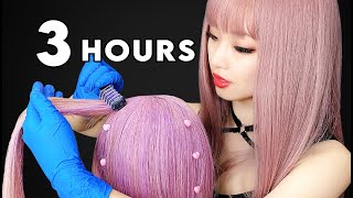 ASMR Sleep Session  3 Hours of Hair Treatments [upl. by Nhojleahcim]