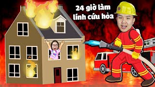 24 giờ làm lính cứu hỏa giải cứu mọi người khỏi đám cháy bqThanh Cứu Ốc Khỏi Cháy Nhà Trong Roblox [upl. by Pascasia602]