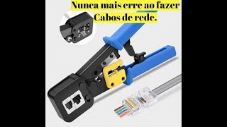 Alicate Crimpagem EZ RJ 45 Crimping tool Nunca mais erre ao fazer conector para cabo de rede [upl. by Ttegirb]