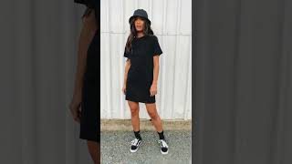 100 outfit ideas for everyday Day 75 tshirt dress sneakers style fashion [upl. by Mcadams]