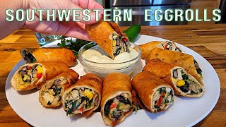 How to make CHILIS  Southwestern Eggrolls [upl. by Ynatirb]