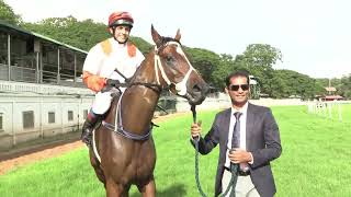 ASHWA VEDHA with Vinod Shinde up wins The Sri Kanteerava Narasimharaja Sports Club Trophy 2024RACE72 [upl. by Dirtsa]