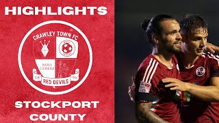 HIGHLIGHTS  Crawley Town vs Stockport County [upl. by Oirevlis]