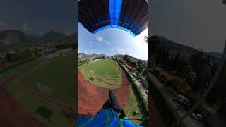 BASE Jump landing in a football field [upl. by Hnoj]