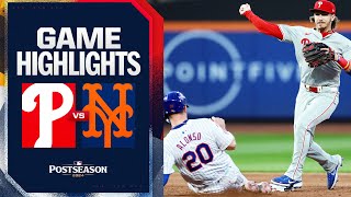 Phillies vs Mets Game Highlights 10924  MLB Highlights [upl. by Chet]