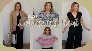 Loft Spring Clothing Haul  Try On and Styling [upl. by Gintz]