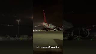 Air India B777300ER landed and taxiing to stand at lhr airindia india trending viralvideo [upl. by Nosak961]