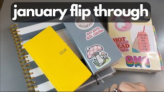 January Flip Throughs Hobonichi Weeks Hobonichi Cousin Day Designer [upl. by Zetrauq]