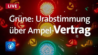 Grüne geben Ergebnis der Urabstimmung über AmpelVertrag bekannt [upl. by Aicenat]