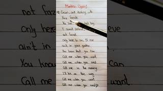 Montero song lyrics 💜montero handwriting song music lyricsshorts [upl. by Aehtrod]