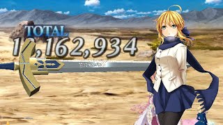 【FGO】 Artoria Pendragon Saber Damage Testing [upl. by Hoang]