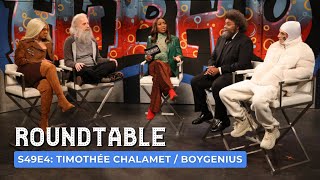 Timothée Chalamet  boygenius SNL Roundtable  S49 E4 [upl. by Olemrac]