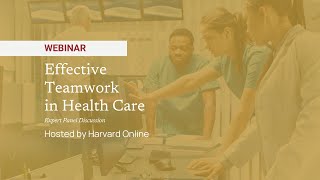 Effective Teamwork in Health Care Expert Panel Discussion [upl. by Hildy]